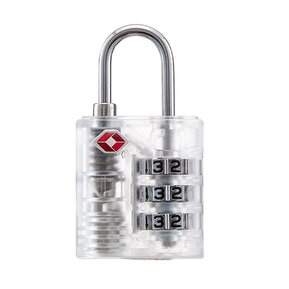 

Transparent Customs Password Lock Anti-theft Suitcase Luggage Coded Lock for Travel білий