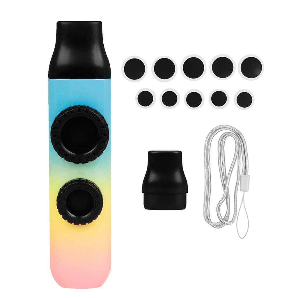 Kazu Flute Double Flute Hole Kazoo Dual Flute Holes Replaceable Blowing Nozzle 10pcs Membrane
