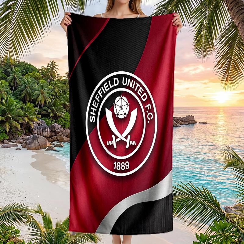Asciugamano da Spiaggia Sheffield United Football Morbido Microfibra Asciugamano Estivo Asciugatura Rapida Assorbente per Spiaggia Piscina Viaggio