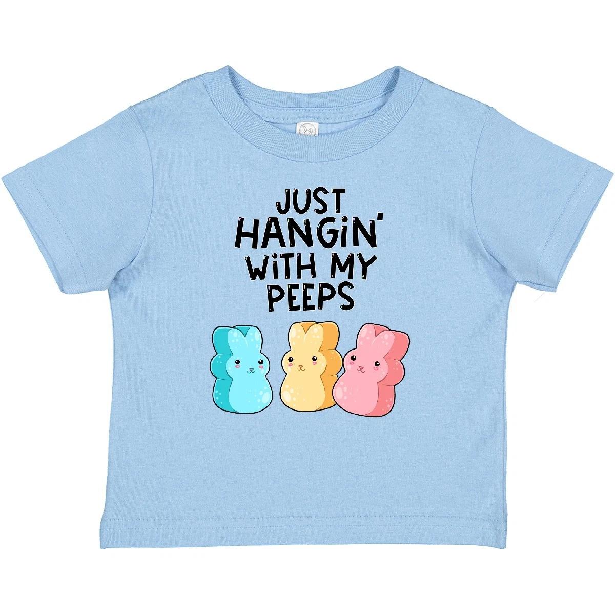 Inktastic Easter Just Hangin With My Peeps! Baby T-Shirt Cute Funny Marshmallow 110