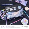LANGUO 72/24/16 Colors Glitter Effects Gel Pen 1.0mm Large Capacity Students Writing Pen Painting Drawing Coloring Art Markers