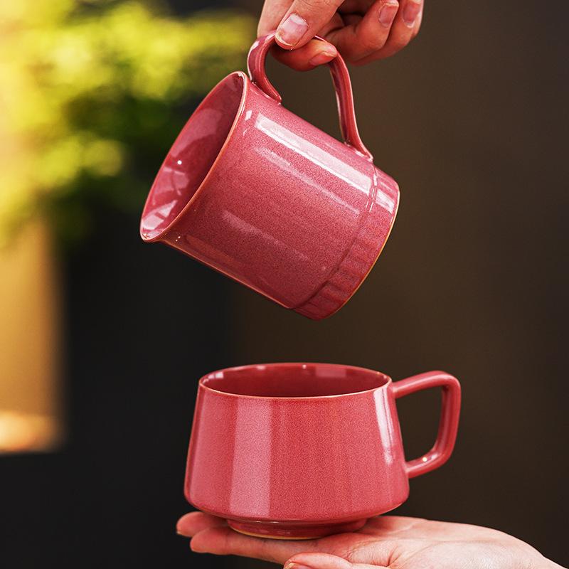 Nordic Ceramic Coffee Cup Latte Latte Flower Afternoon Tea Cup High Value Breakfast Milk Cup Mug