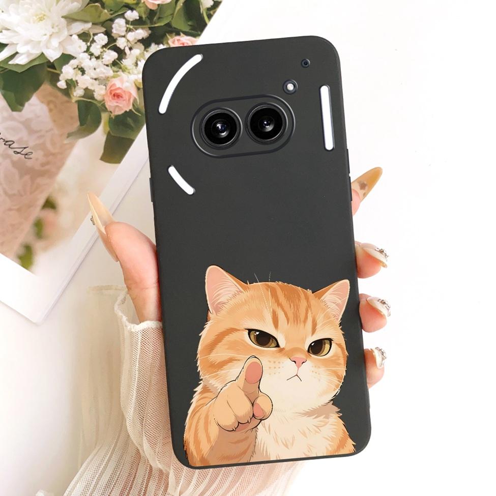 Cover For Nothing Phone 2a Case A142 Silicone Cute Cat Fashion Butterfly Funny Painted Casing For Nothing Phone (2a)