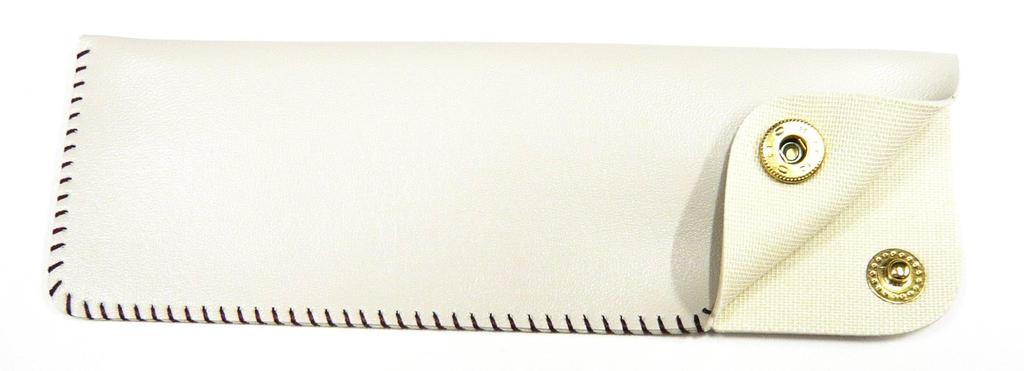 White Pen Case with Red Metal Touch Stick and 60 Gold Slim Ballpoint Pens Two-Pack Hook-and-Loop (NK01W-ALR-SV60KBP-2)