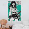 VIKAMA Samurai Japanese Anime Girl Tapestry Aesthetic Wall Decoration for Living Room and Bedroom Wall Hanging Home Decoration