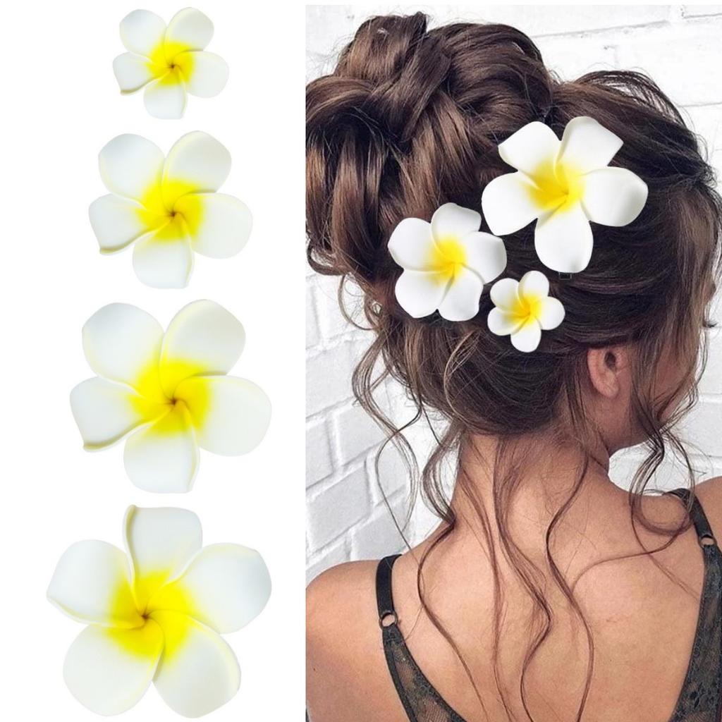 4PCS Egg Flower Acrylic Hairclips Women Girls Sweet Side Bangs Clip Hair Clips Barrettes Hairpins Ponytail Hair Accessories