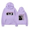 Unisex Schwarzer Hoodie Doppelseitiger Albumcover Grafikdruck Pullover Sweatshirt Streetwear