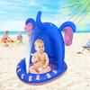 Baby Pool with Sunshade Inflatable Elephant Pool with Canopy And Water Sprinkler Baby Water Play Pool for Kids Indoor Outdoor Play