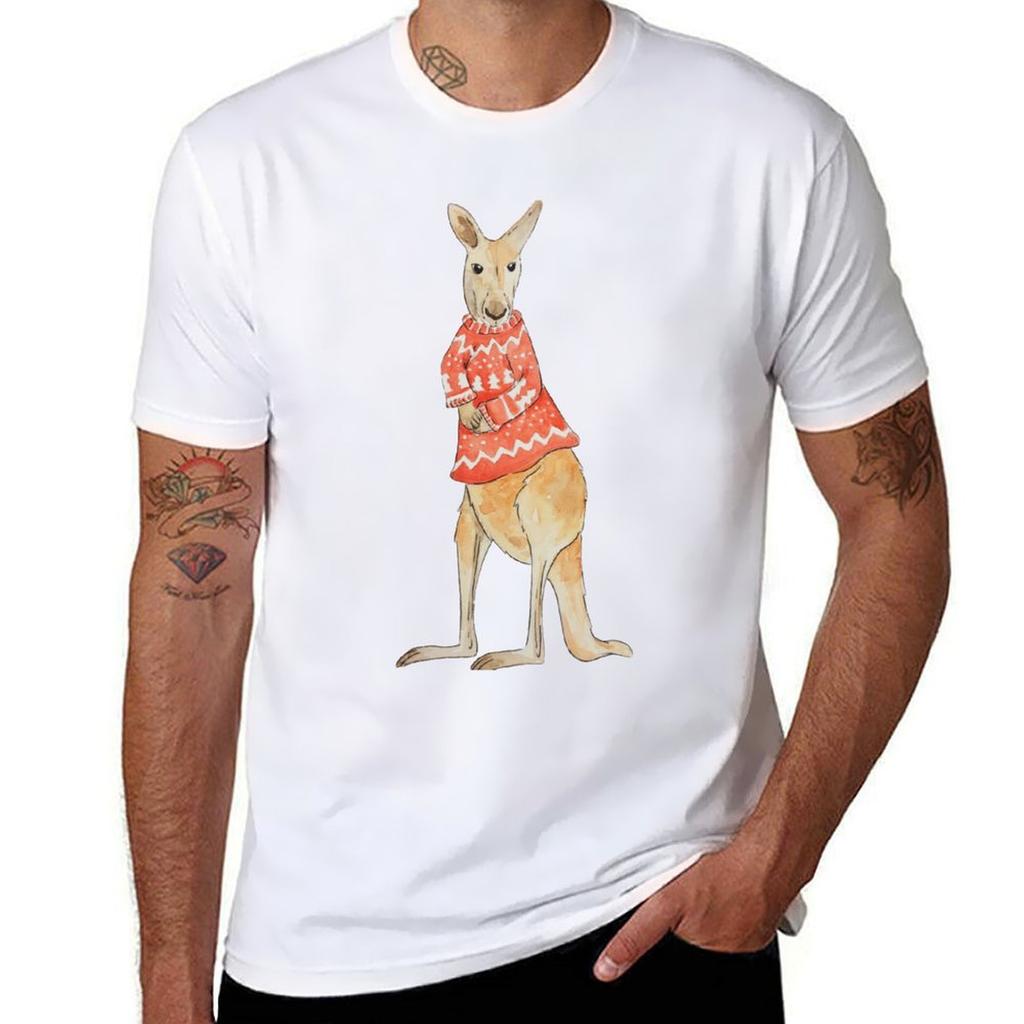 Christmas Kangaroo Tshirt Active Wear Sports Tshirt For Unisex