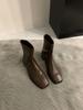 Fashion Women Modern Ankle Boots Fashion Square Toe Short Booties Ladies Casual Low Heel Shoes 2025