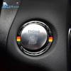 For Mercedes Benz C Class W205 C180 C200 E Class W212 GLC X253 Real Carbon Fiber Sticker Car Engine Start Ring Cover Accessories