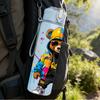 1PC Streetwear Bear Splash Color Figure 750ml Color Plastic Water Bottle Leakproof Flip Straw Lid For Sports Office Home Use