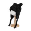 Children Hat with Windproof Rope Cartoon Bear Shape Soft Plush Inner Elastic Warm Hat Boys Girls Winter Headwear