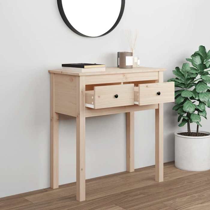 VidaXL Table console 70x35x75 cm Bois massif de pin 814609