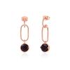 Earrings 14K Rose Gold Half Ring Earrings