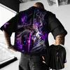 Printed men's and women's T-shirts, casual parent-child tops, fashionable summer streetwear