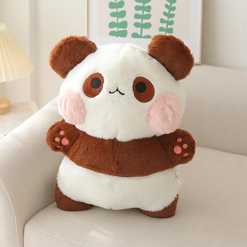 40Cm Cartoon Giant Panda Doll Plush Toy Kawaii Cuddly Animal Stuffed Fluffy Plushie Peluche Grey Green Purple Brown Pink Gift