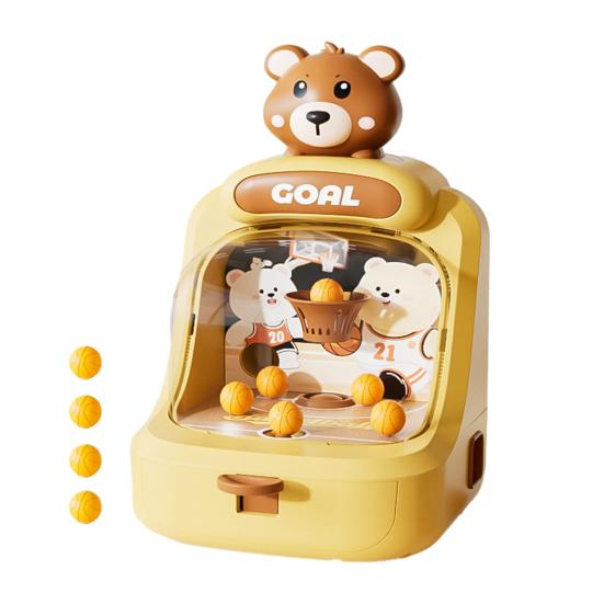 Jogo de Basquete de Arremesso de Animal de Desenho Animado com Exibição de Pontuação Mini Máquina de Arcade de Arremesso de Basquete de Mesa Dinossauro Urso Cesto de Basquete Brinquedo