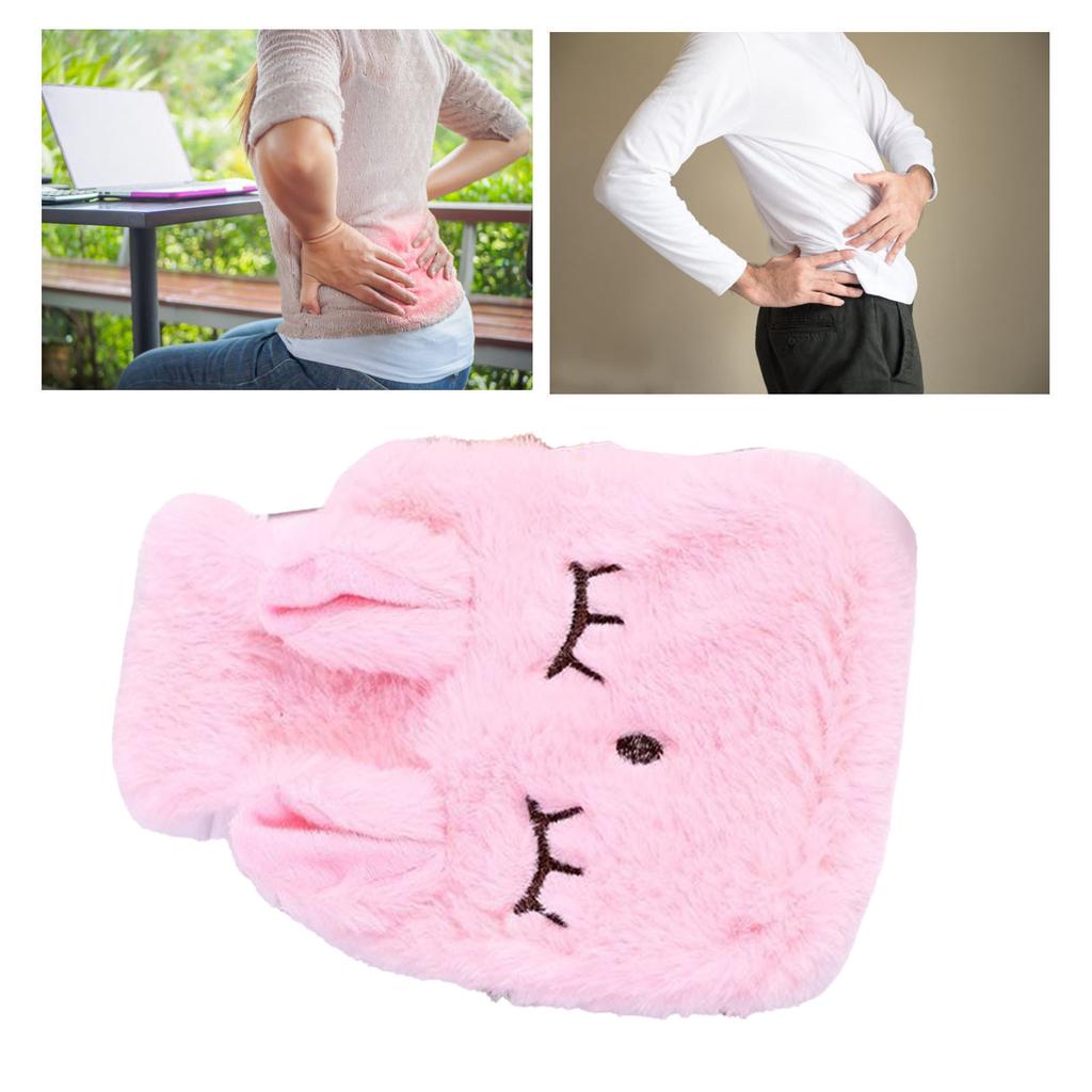Hot Water Bottle Explosion Proof Prevent Scald Detachable Rabbit Pattern Plush Cover Hot Water Bag