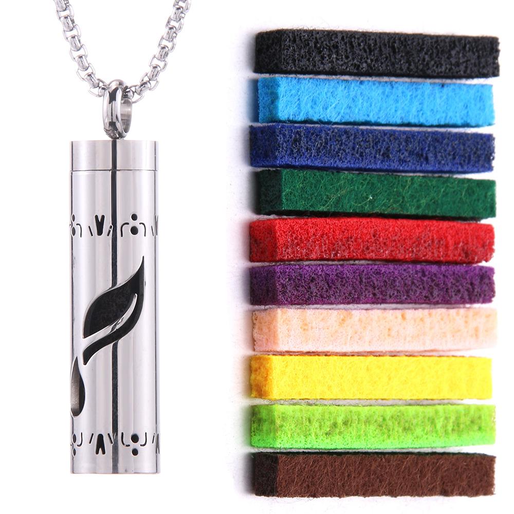 New Aromatherapy Jewelry Necklaces Essential Oil Diffuser Necklace Stainless Steel Open Locket Aroma Scent Perfume Necklace