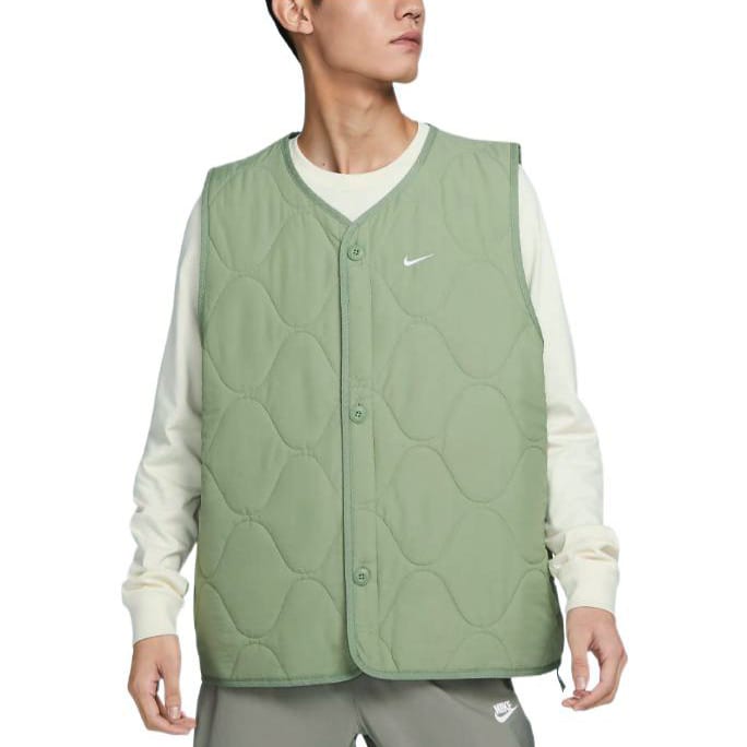 Nike Vests Men's Oil Green V Neck Moderate Other DX0891-386