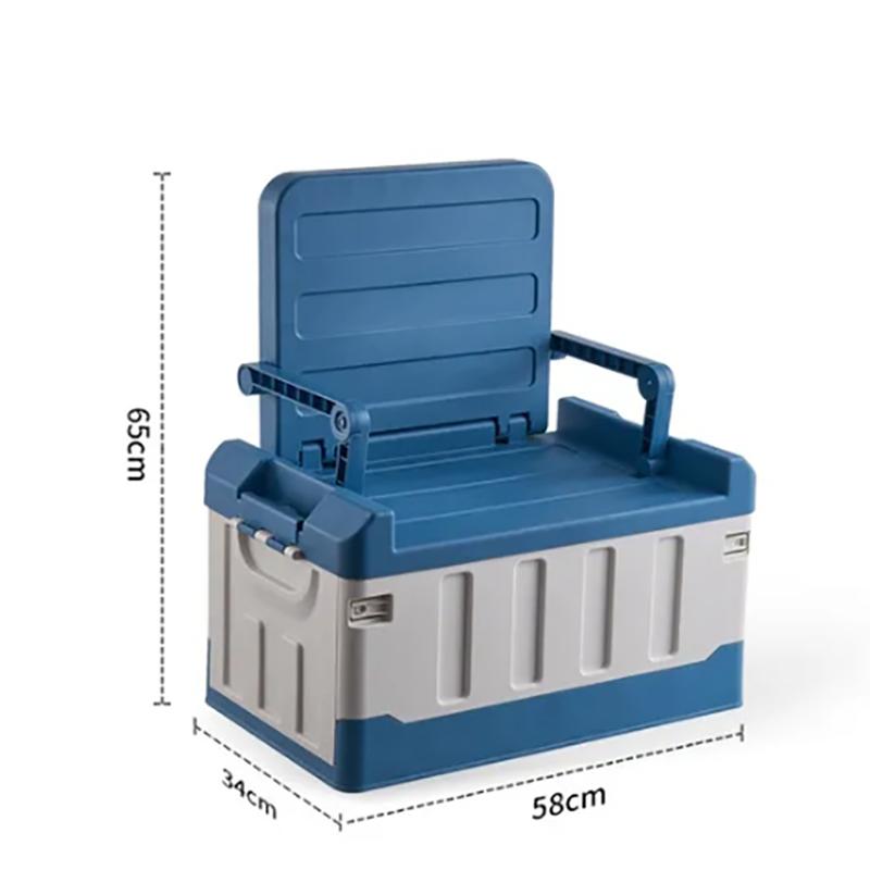 Cutie de depozitare în aer liber de 60 L Cutie de depozitare pliabilă Accesorii de camping pentru vehicule Accesorii pentru mașini Cutie de depozitare îngroșată