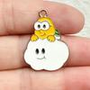 10Pcs Cute Super Mario Bros DIY Keychain Metal Handmade Alloy Anime Game Key Chain Keyring Gift for Fans