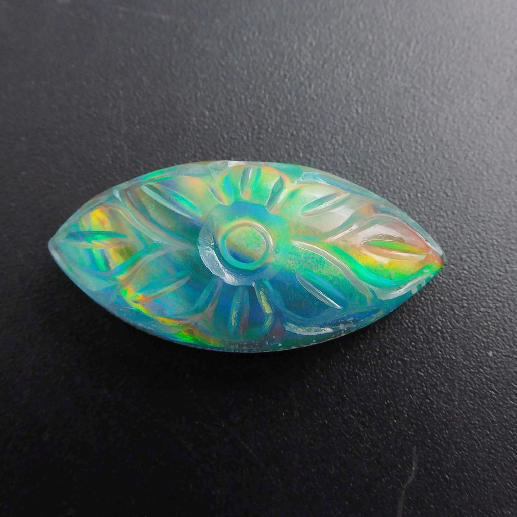 Lab-Created Opal Loose Gemstone 17 ct Multi-Color Doublet Marquise Cut for Jewelry Making and Crafts