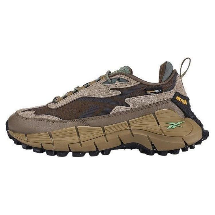 Reebok Zig Kinetica 2.5 Edge Outdoor Sports Trendy Comfortable Slip-Resistant Durable Low-Top Running Shoes Unisex Sneaker Brown 100074674