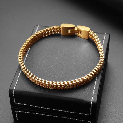 Nouveau Bracelet Chaîne Cubaine Tendance pour Hommes Hip-Hop Bracelets Métalliques Chaînes à Boucle Bracelet Cadeaux Accessoires Bijoux 2024 Bijoux