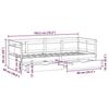 VidaXL Daybed with Drawers Without Mattress 90x190 Cm Solid Wood 3302118