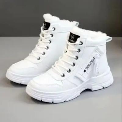 Women's Waterproof Lace-up Sneakers, Snow Punch Boots, Platform Boots, Comfortable, Warm, Women's Casual Shoes, Winter, New