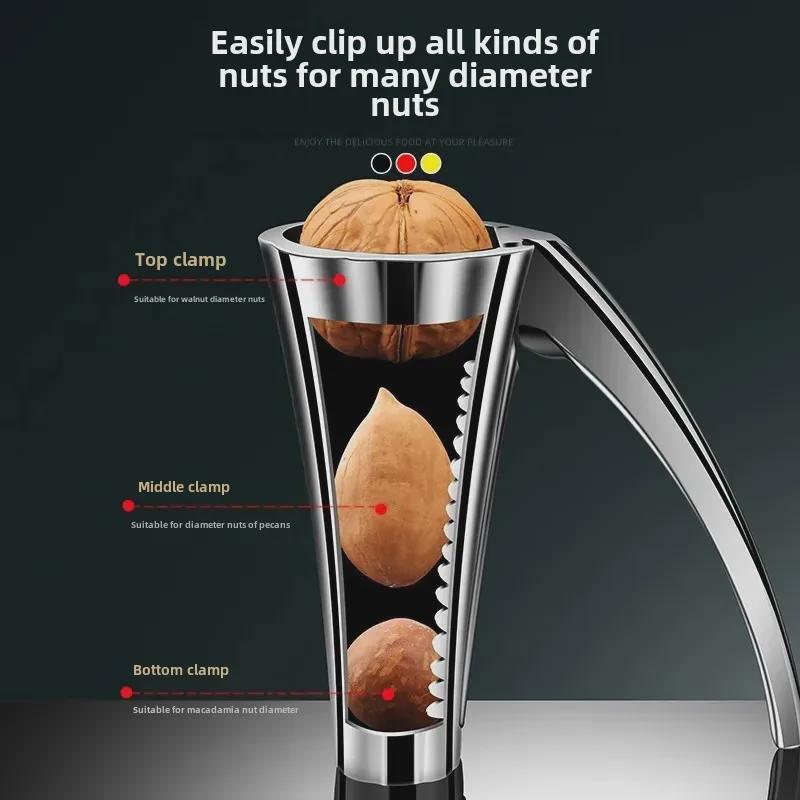 Zinc Alloy Vertical Nutcracker: Pine Nut and Hazelnut Shelling Tool
