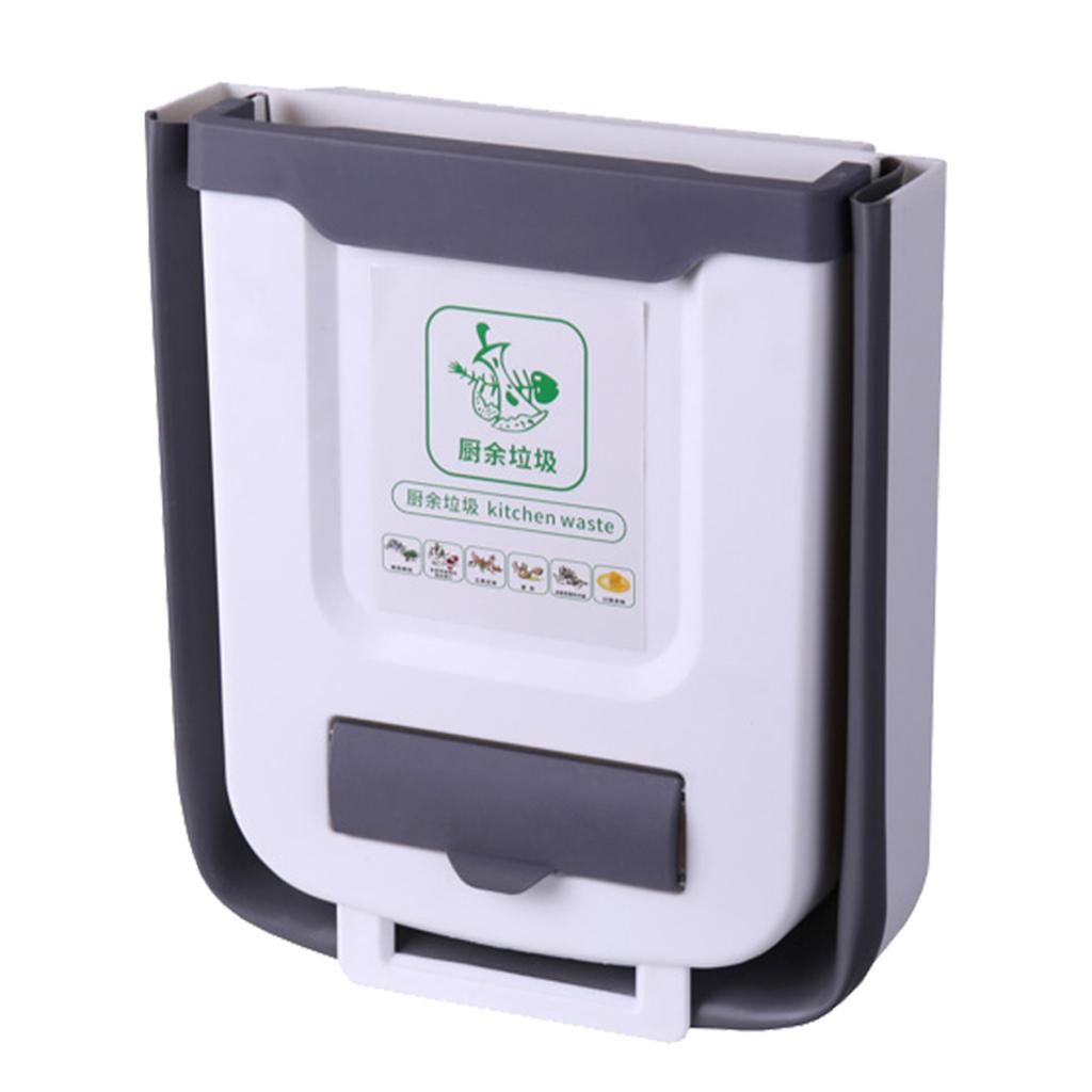 Bidone da Cucina da Parete da 7L/10L Bidoni per Rifiuti da Cucina di Grande Capacità Bidone da Appendere per Arredo Bagno
