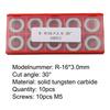 10 Pcs 16mm Round Carbide Insert Tools With Indexable Replacement Screws For Turning At A 30° Cutting Angle And 94.5HRA.