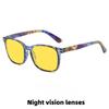 Large Frame Blue Light Blocking Glasses Night Vision Glasses for Night Driving Orange or Red Lenses Protection Plain Glasses