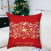 45x45CM Christmas Square Pillow Case Red Elk Snowflake Bell Stocking Star Zipper Reusable Sofa Bedroom Decoration Pillow Cushion Cover Party Supplies