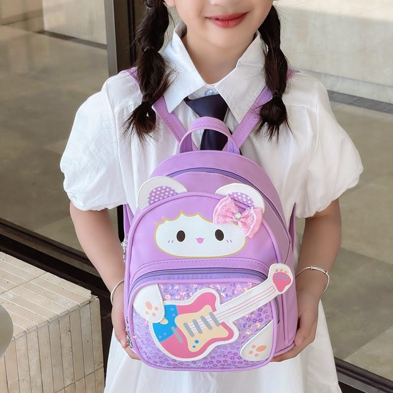 Guitar Lightweight Cartoon Children Backpack For Kindergarten And Use School