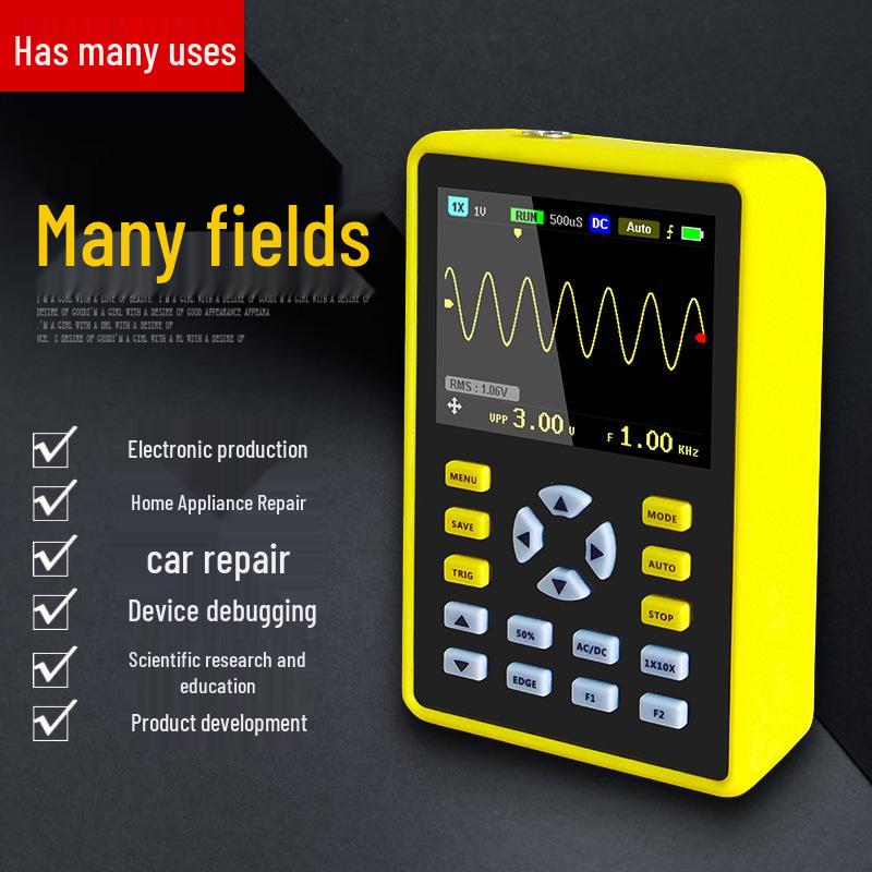5012H 2.4" IPS Digital Oscilloscope, 100MHz Bandwidth, Waveform Storage.