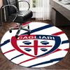 1PC Football Cagliari Design Round Rug for Livingroom,Bedroom, Palyroom, Chair Rug, Area rug, Circle Carpet, Large Size Fan Christmas gift