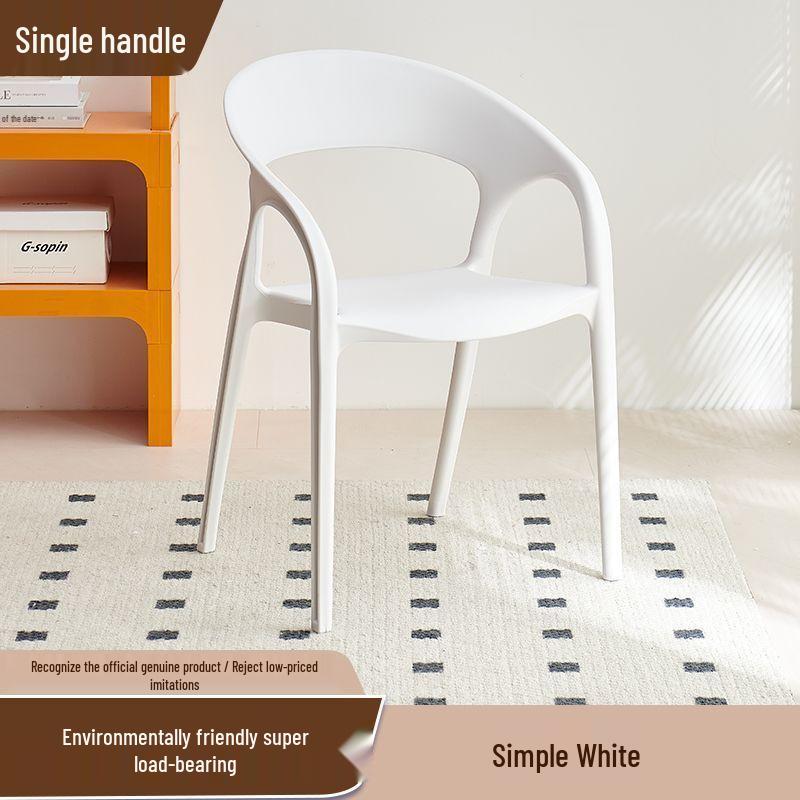 Modern Rattan-Style Stackable Outdoor Chair for Home, Balcony, or Courtyard Use