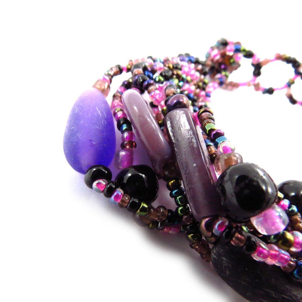 Les Trésors De Lily [J7026] - Purple 'Calcutta' Designer Bracelet