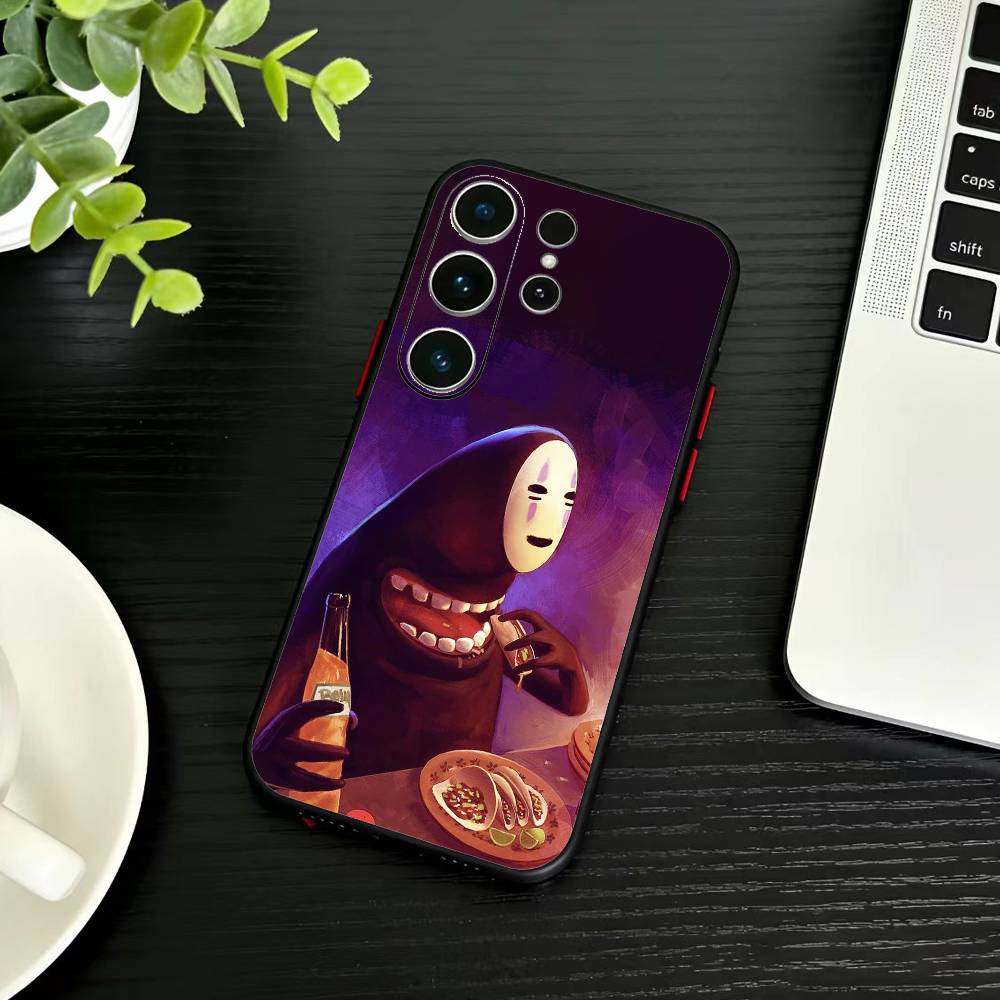 

Cartoon W-Kaonashi-ES Phone Case For Samsung S26,S25,S24,S23,S22,S21,S20,Plus,Fe,Lite,Others Black Cover Samsung S24fe