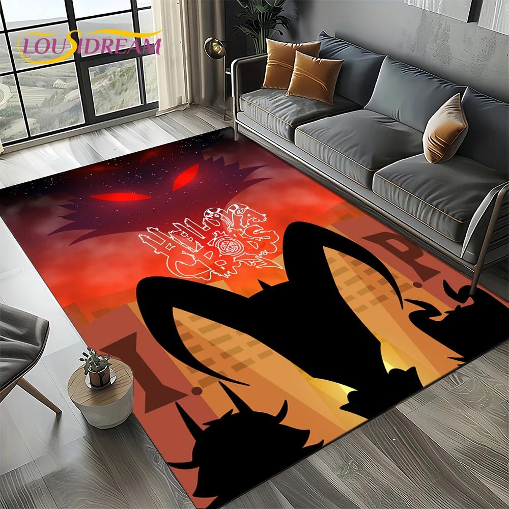 2025 H-Helluva Boss Blitzo Cartoon Carpet Rug for Bedroom Living Room Home Sofa Decoration,kids Game Play Decor Floor Mat Gift
