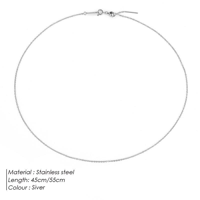 Adjustable Gold Stainless Steel Clavicle Necklace - Versatile European & American Style for Women