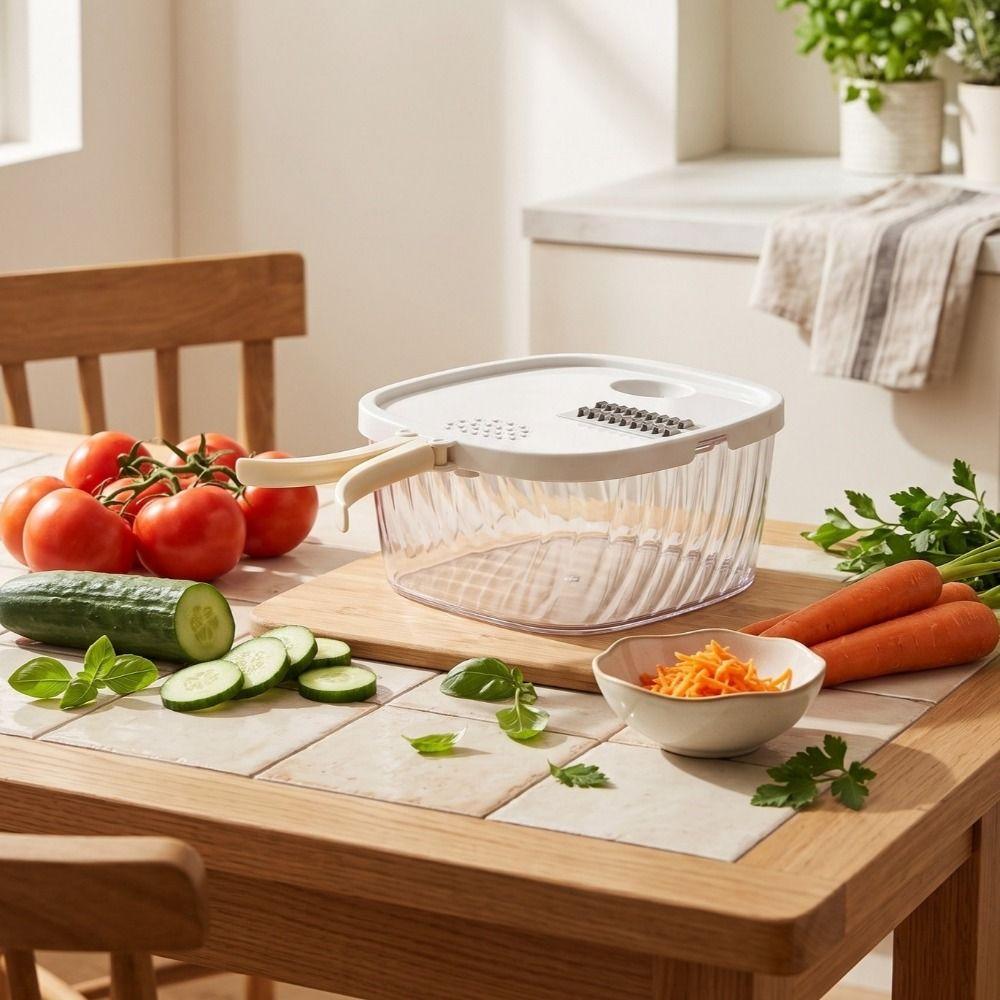Double Handle Vegetable Chopper Potato Cucumber Slicer For Onions Potatoes Carrots & Cucumbers
