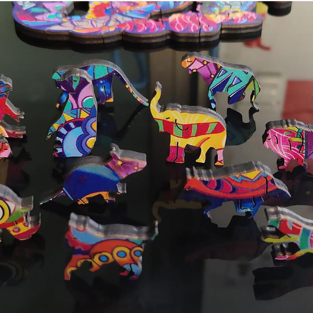 Unieke Vormstukken Houten Puzzels in Dierenvorm Cadeaubox voor Volwassenen en Kinderen