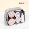 Large Capacity Storage Toiletry Bag PU PVC Clear Window Make Up Bag Waterproof Multifunctional Cosmetic Bag Travel