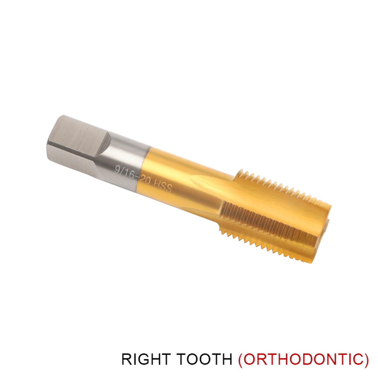 

9/16 -20 BS конический метчик из быстрорежущей стали right золотой