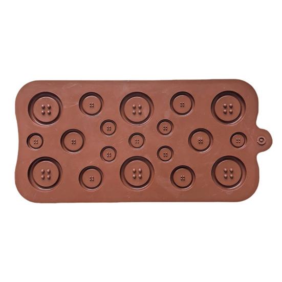 Jewelry Making Supplies Button Silicone Mold, Food Grade Non Stick Chocolate Candy Casting DIY Epoxy Resin Crafts Tray, Flexible Easy Release Mold for